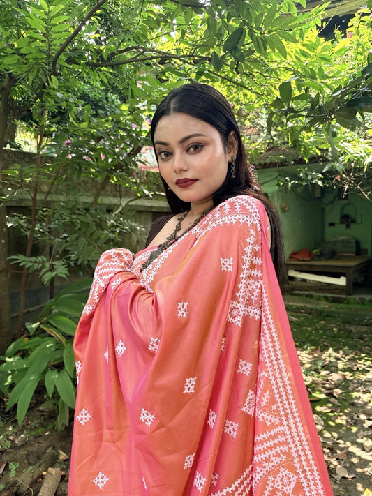 Blended Bangalore Silk Kantha Saree