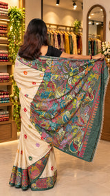 Gachi Tussar Kantha Saree