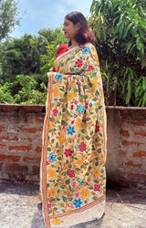 Gachi by gachi tussar silk Kantha Saree With blouse pic