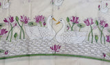 Tussar silk Kantha dupatta, hand embroidered in Bolpur - detail 2