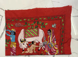 Krishna ji Kantha work wall hanging