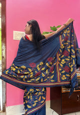 Blended Bangalore Silk Kantha Saree