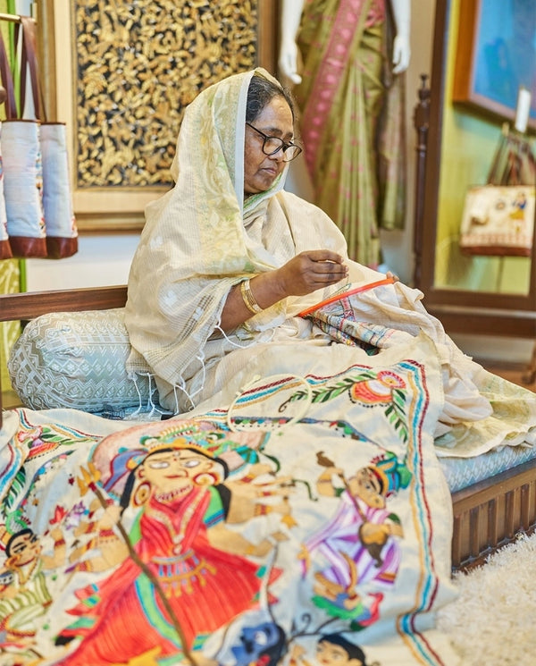 Tanchikara Begam, Kantha artisan in Santiniketan
