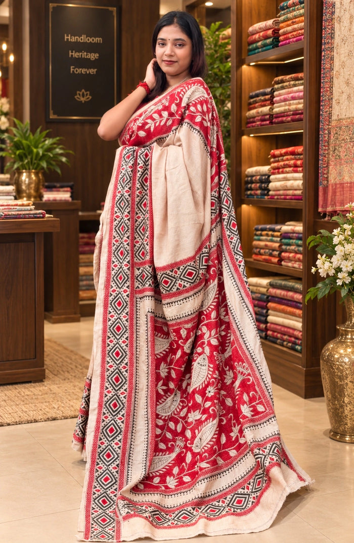 Gachi by Gachi tussar silk saree