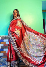 Kantha Stitch Saree