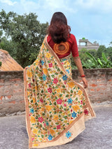 Gachi by gachi tussar silk Kantha Saree With blouse pic