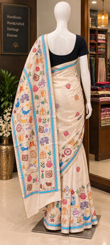 Gachi by gachi tussar silk saree made by Masuma khatun