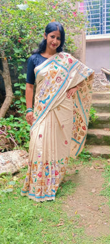Gachi by gachi tussar silk saree made by Masuma khatun